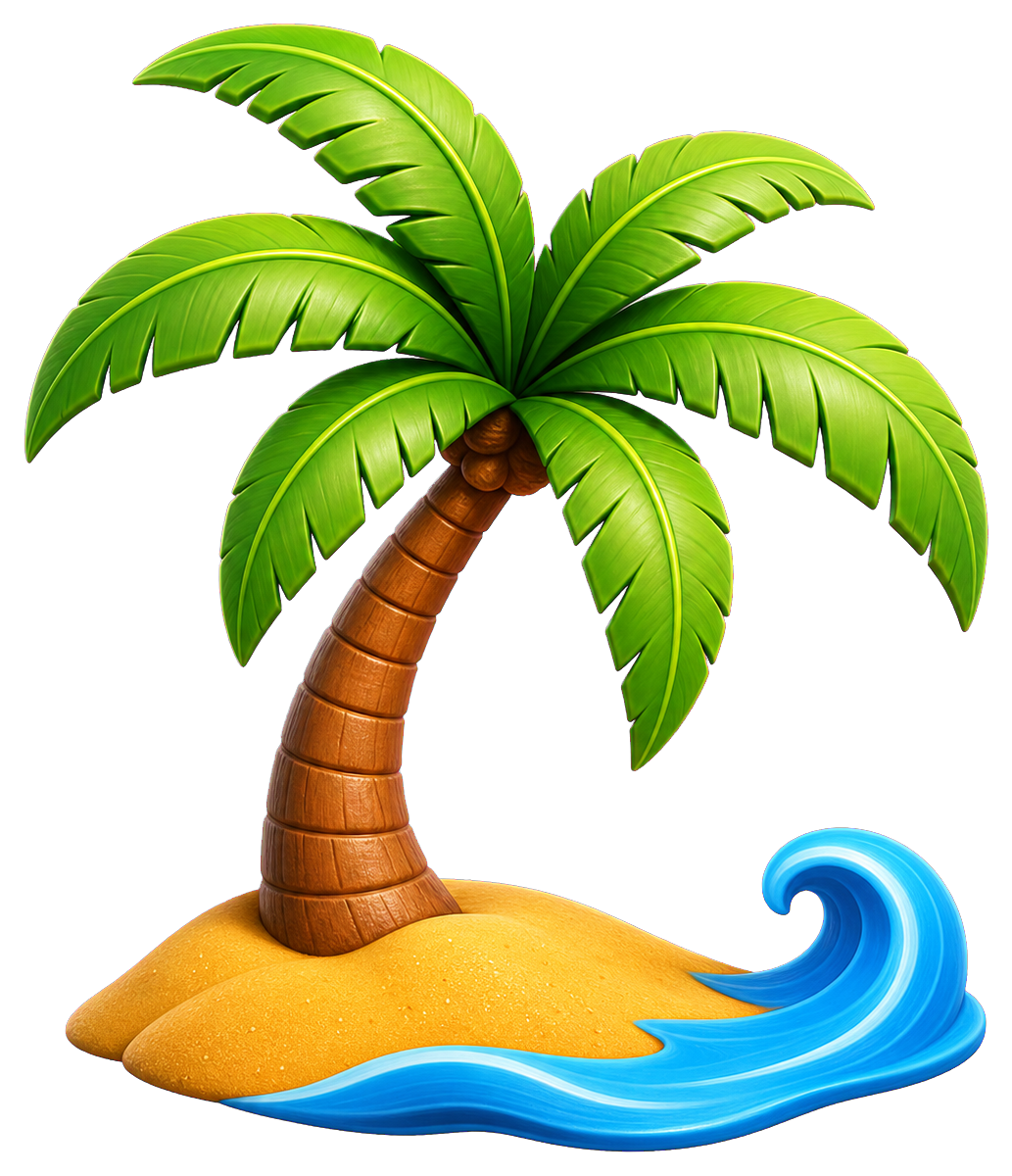 Preview for Palm Tree Beach Sticker Graphic