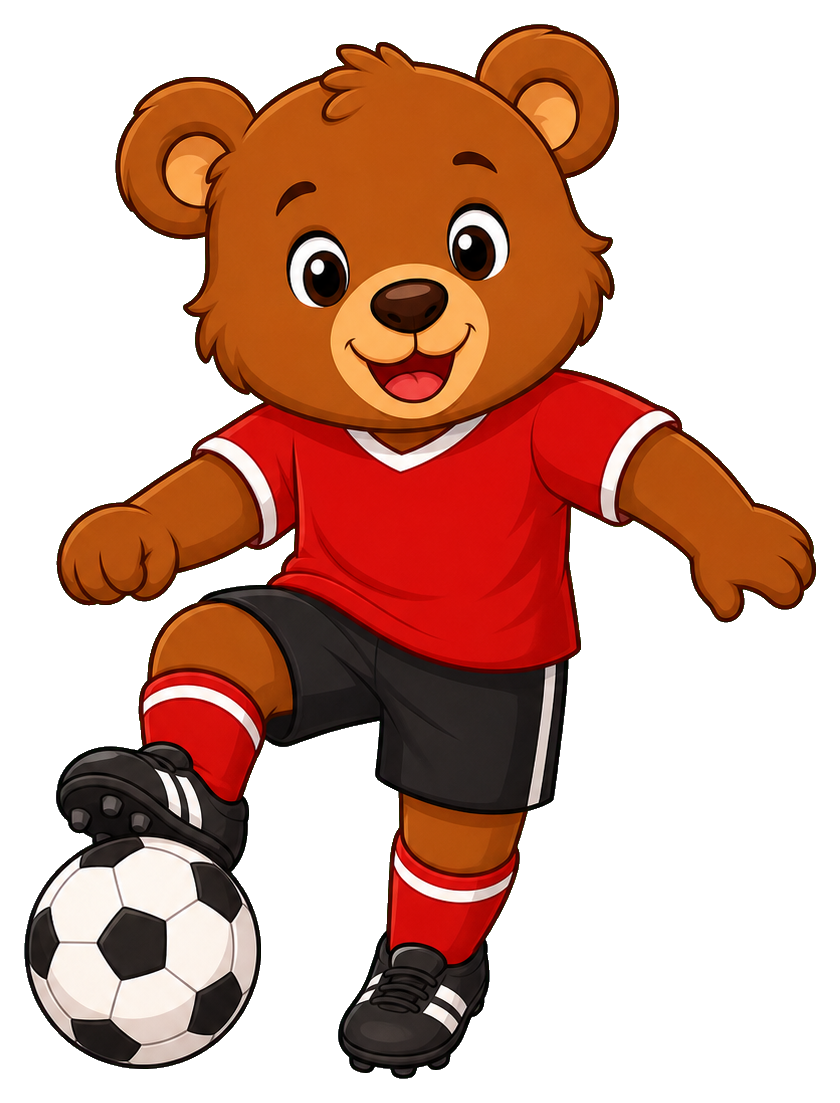 Preview for Soccer Bear Sticker For Sports Designs