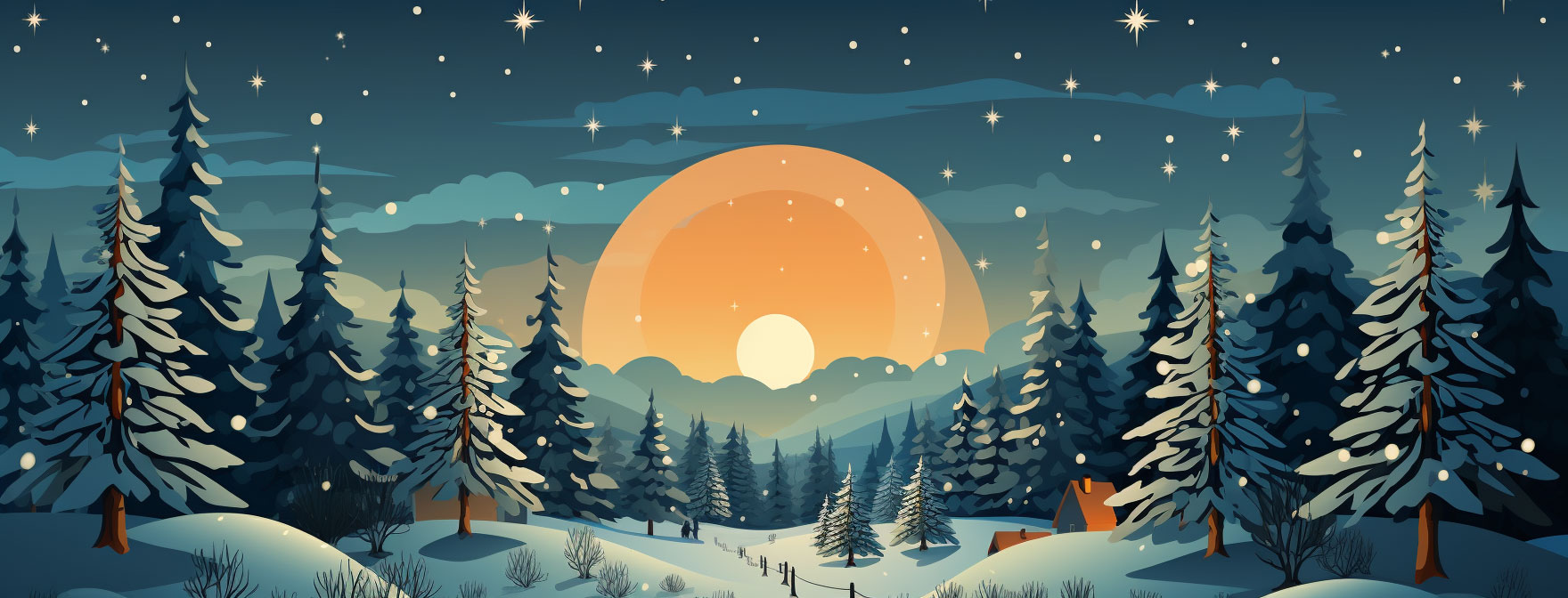 Preview for Winter-forest-landscape-christmas-cover-background-6f22a