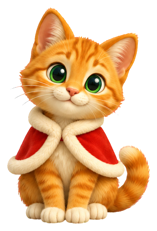 Preview for 3d Christmas Kitten