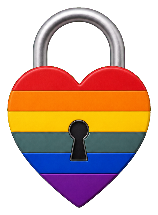 Preview for Rainbow Heart Padlock Sticker