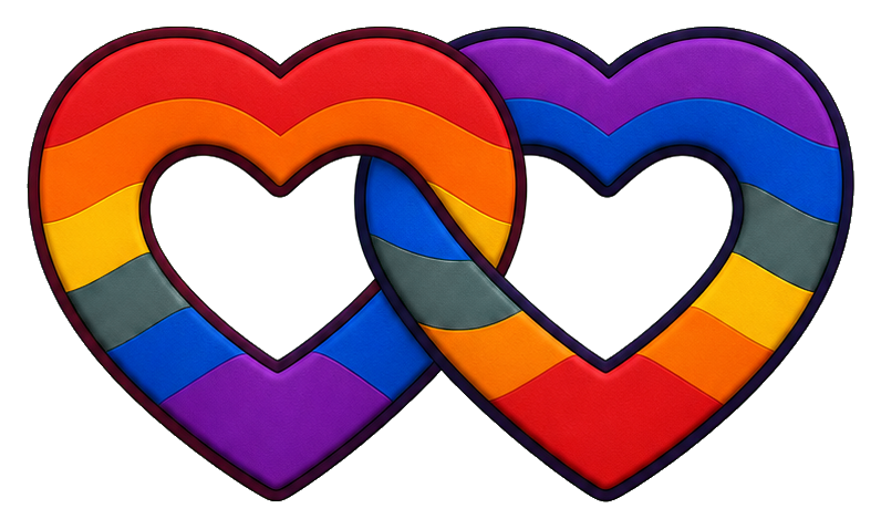 Preview for Linked Rainbow Hearts Sticker