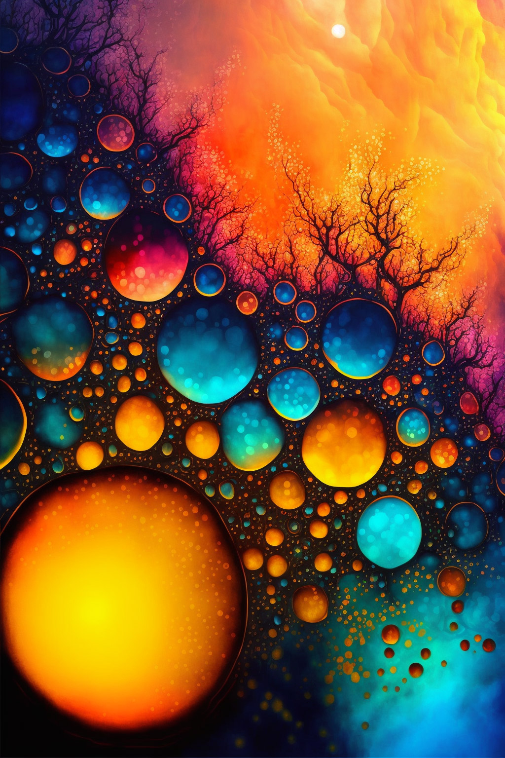 Preview for Colorful-bubbles-abstract-art-ai-phone-background-0f702