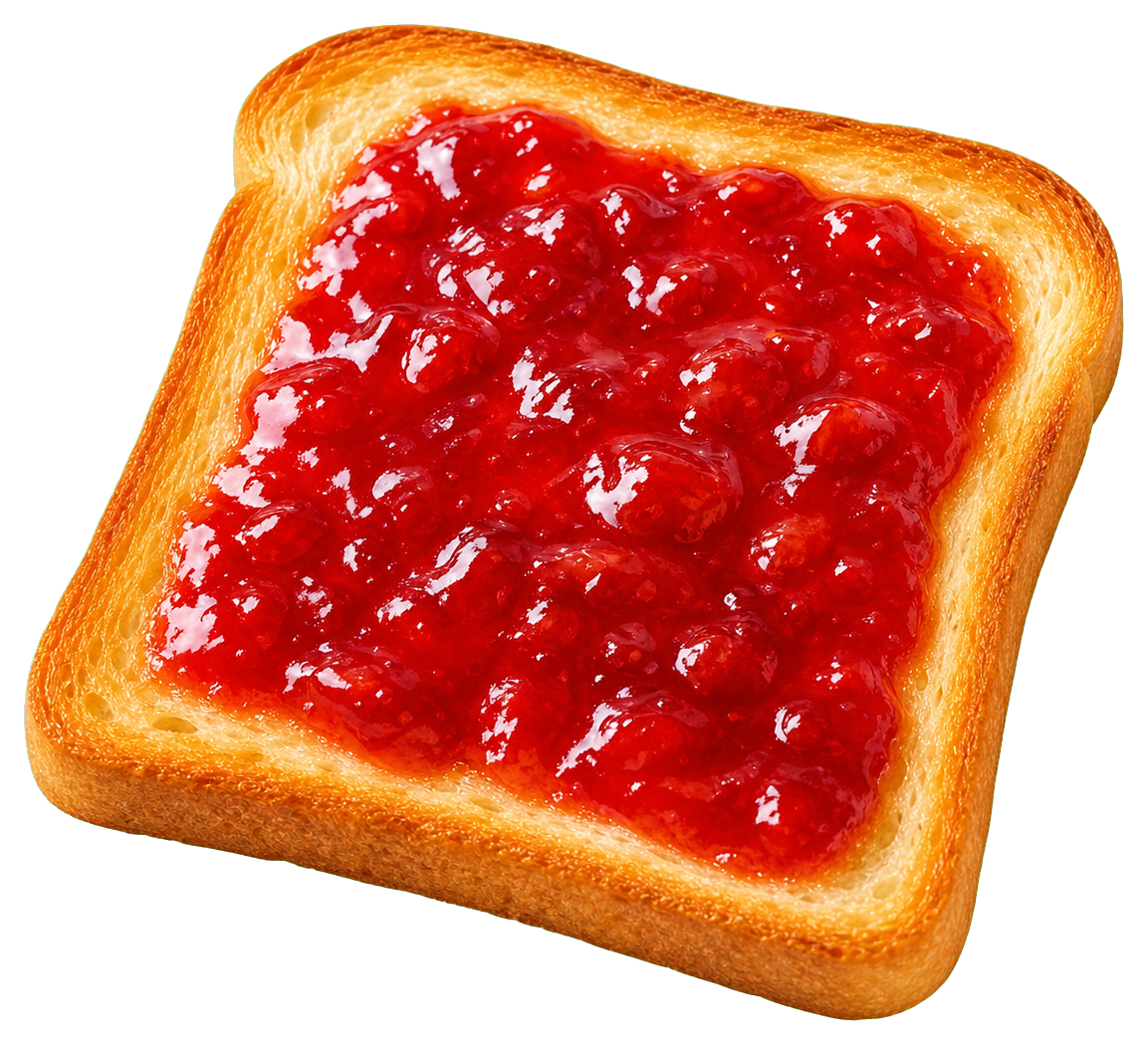 Preview for Toast With Jam Sticker Graphic
