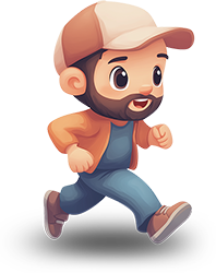Preview for Cartoon-man-running-illustration-character-sticker-1e745