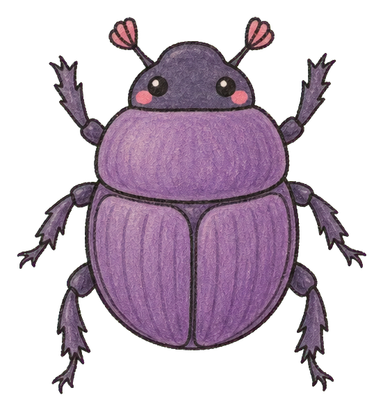 Preview for Purple Dung Beetle Sticker