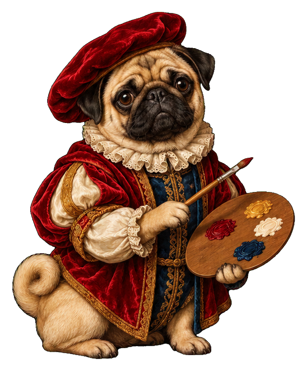 Preview for Painter Pug With Beret