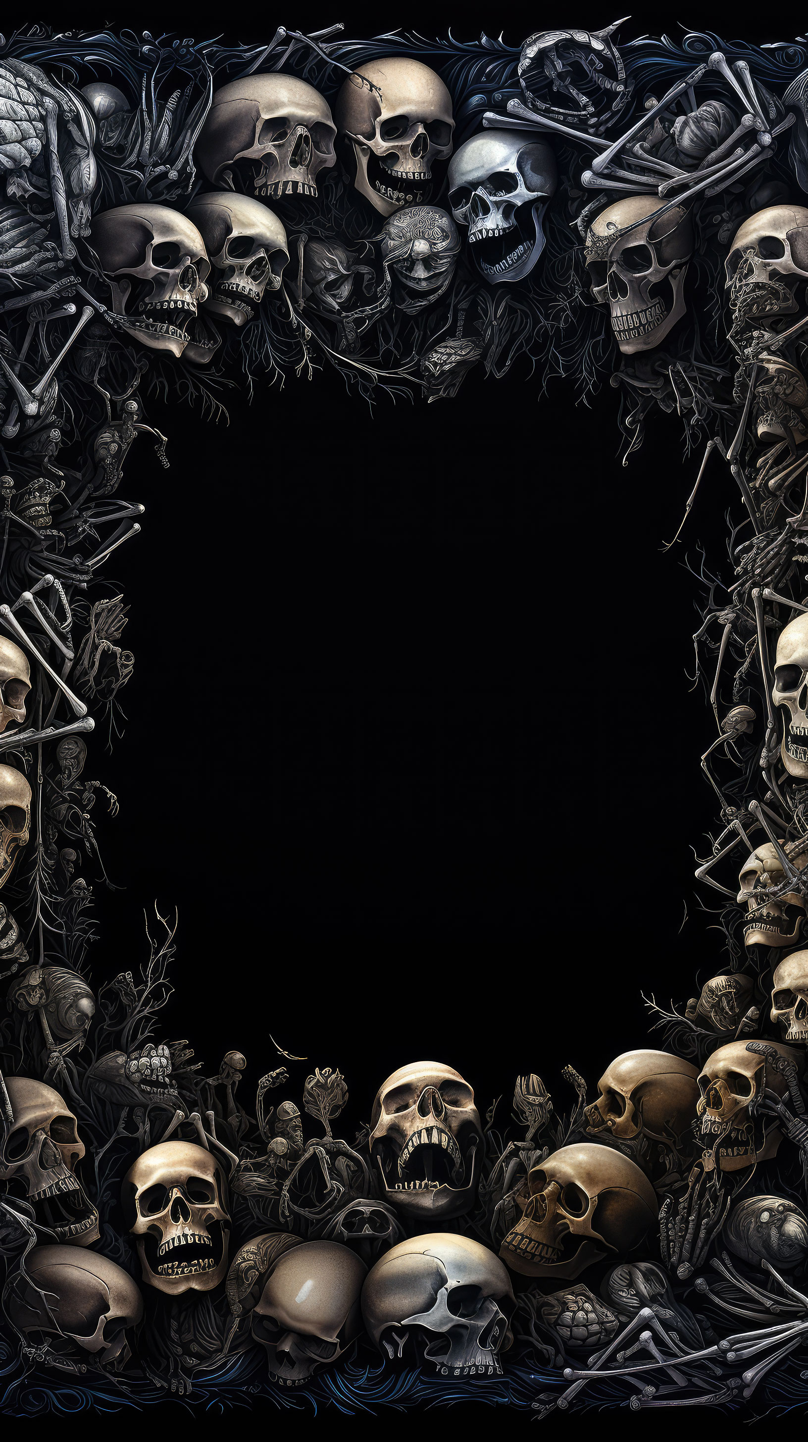 Preview for Gothic-skull-frame-design-halloween-story-background-0c02f