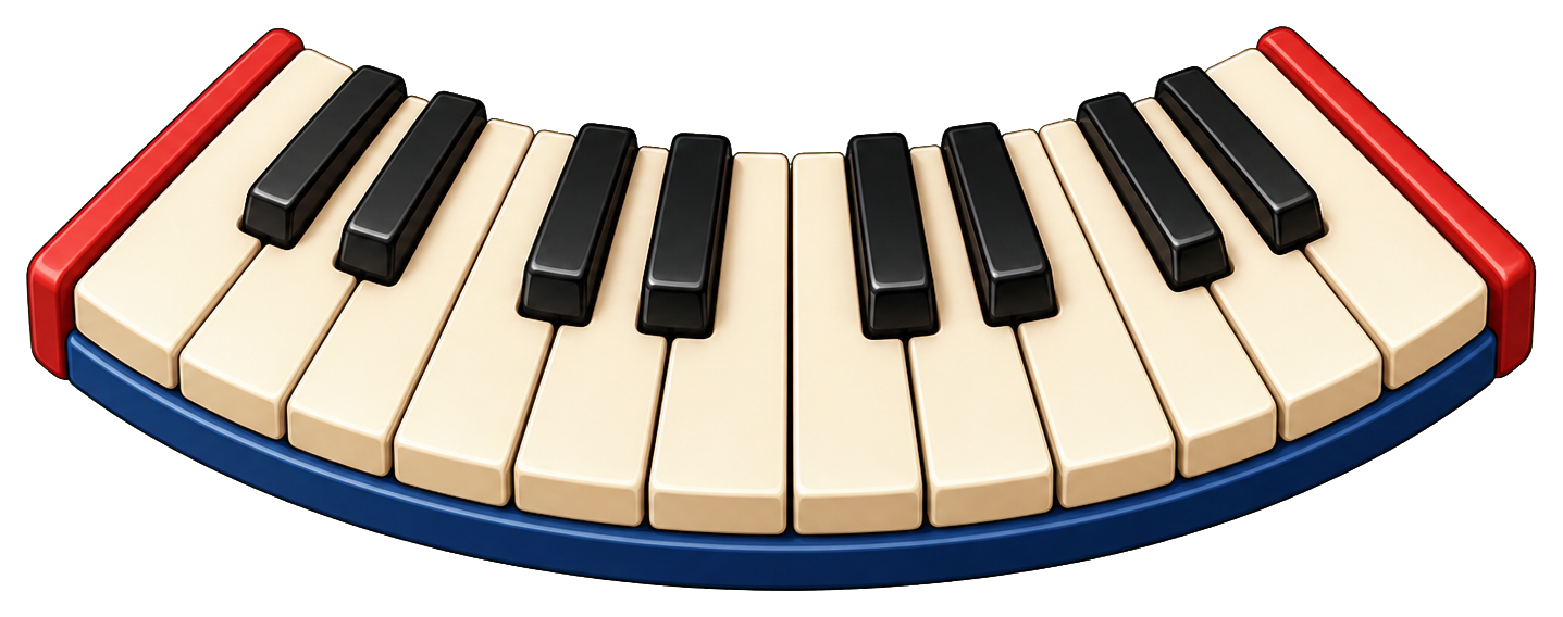 Preview for Piano Keys Sticker For Music Designs