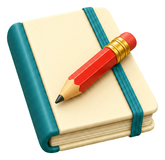 Preview for 3d Cozy Reading Notebook Pencil