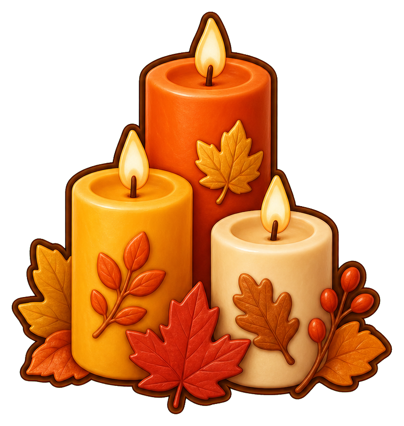 Preview for Cozy Candle Bundle Autumn Sticker