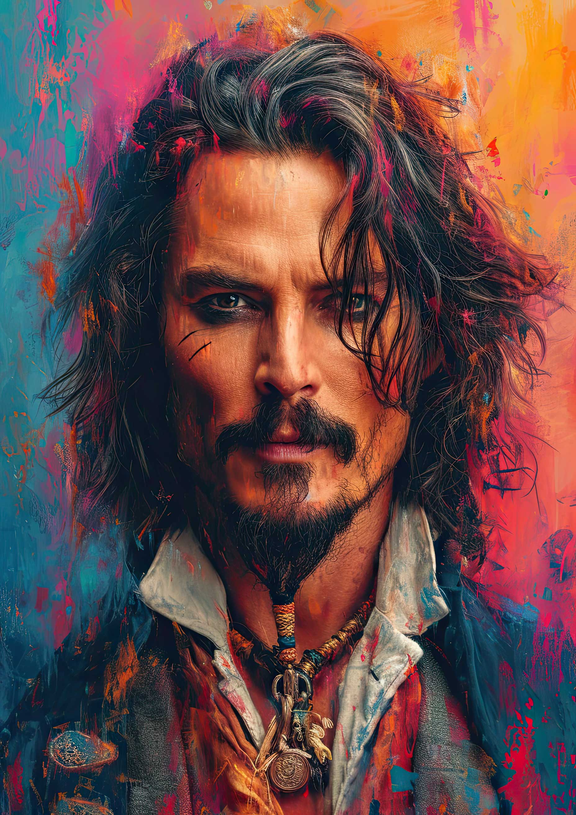 Preview for Vibrant-johnny-depp-portrait-celebrities-background-43af5