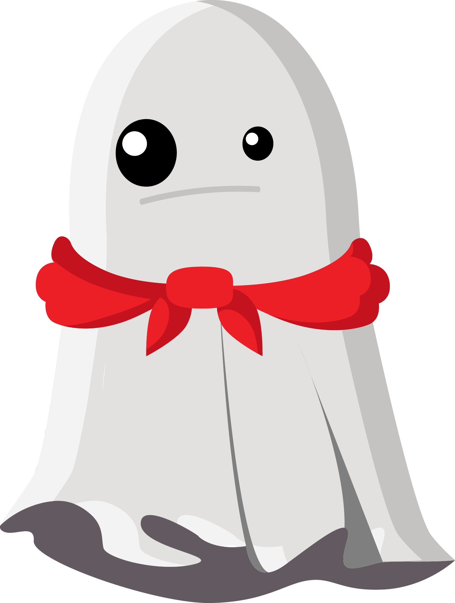 Preview for Cartoon-ghost-red-ribbon-ghosts-sticker-65599
