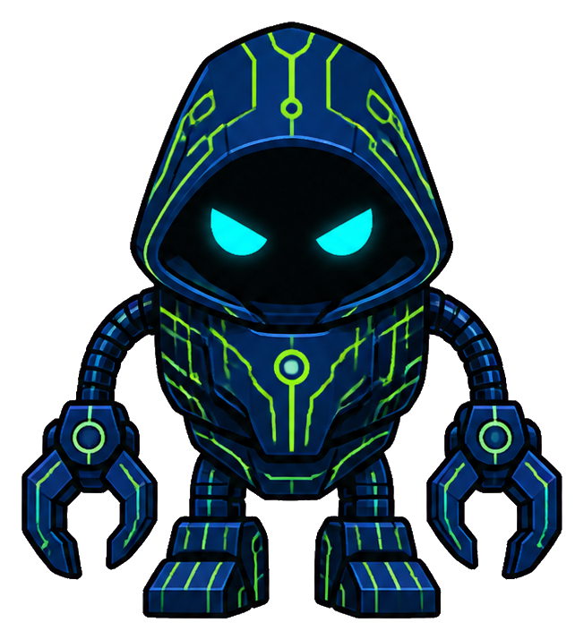Preview for Neon Hacker Bot Sticker
