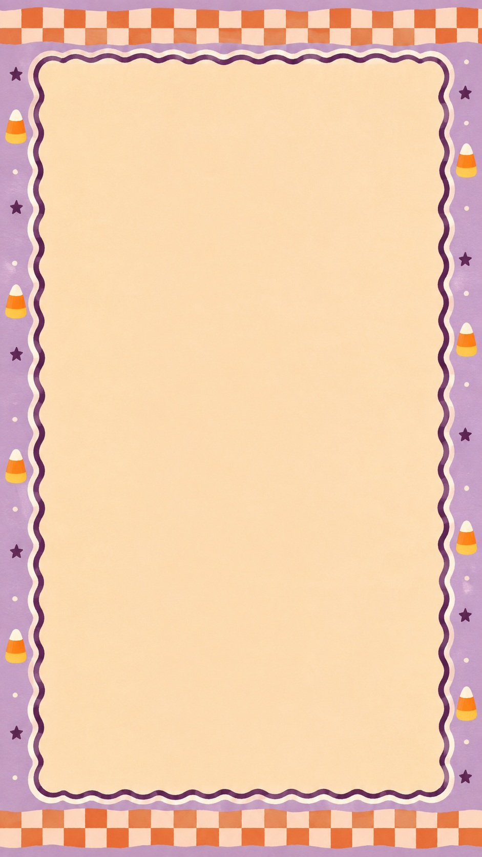 Preview for Cute Halloween Peach Background Border
