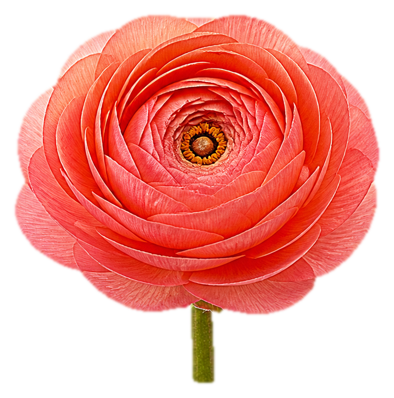 Preview for Coral Ranunculus Sticker For Floral Designs