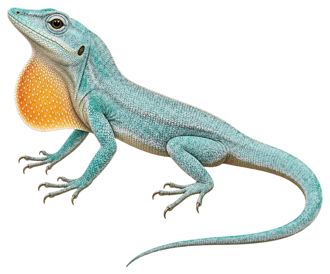 Preview for Teal Anole Sticker Graphic