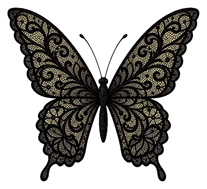 Preview for Opaque Lace Black Butterfly Sticker