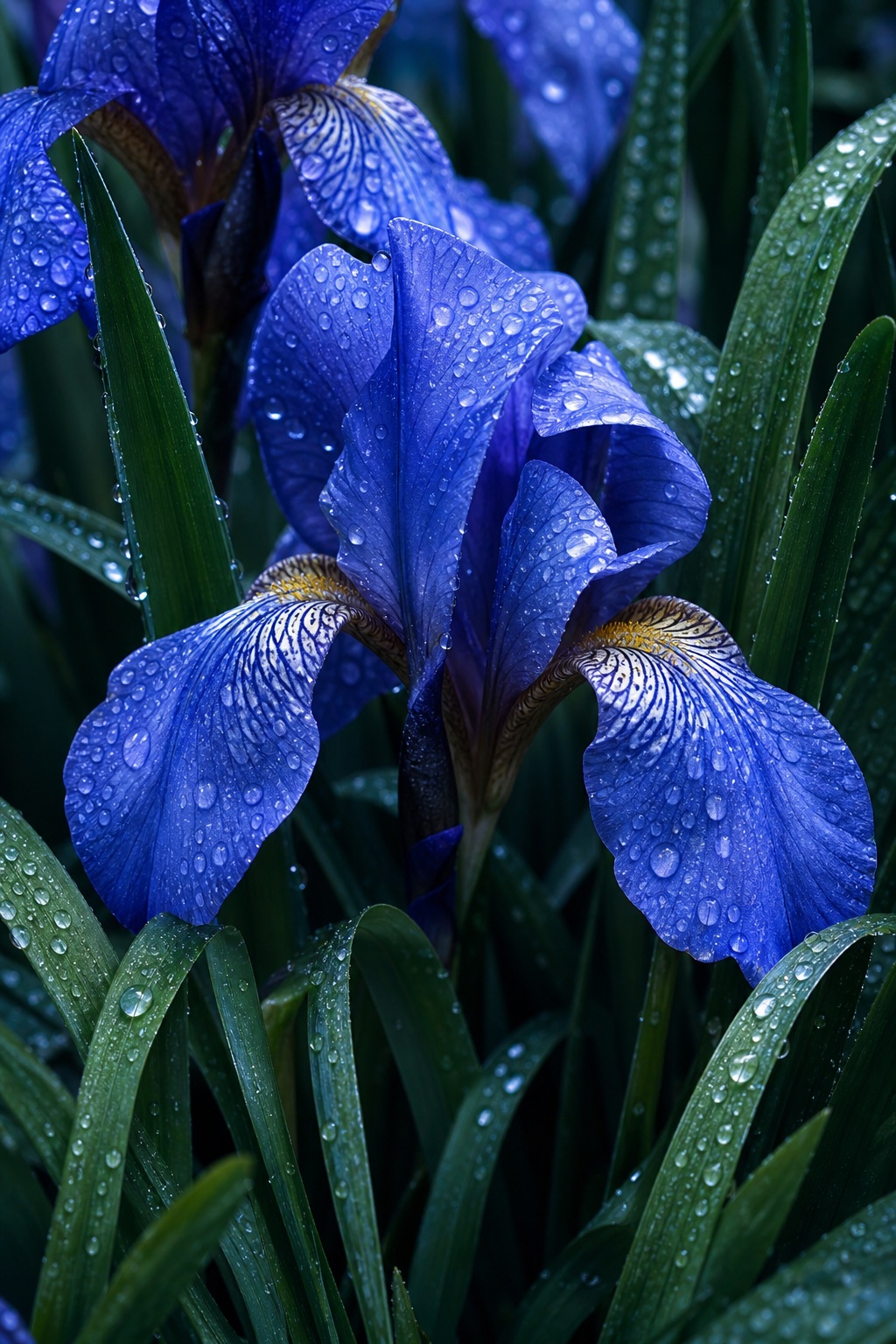 Preview for Blue Iris Shadows Stock Background