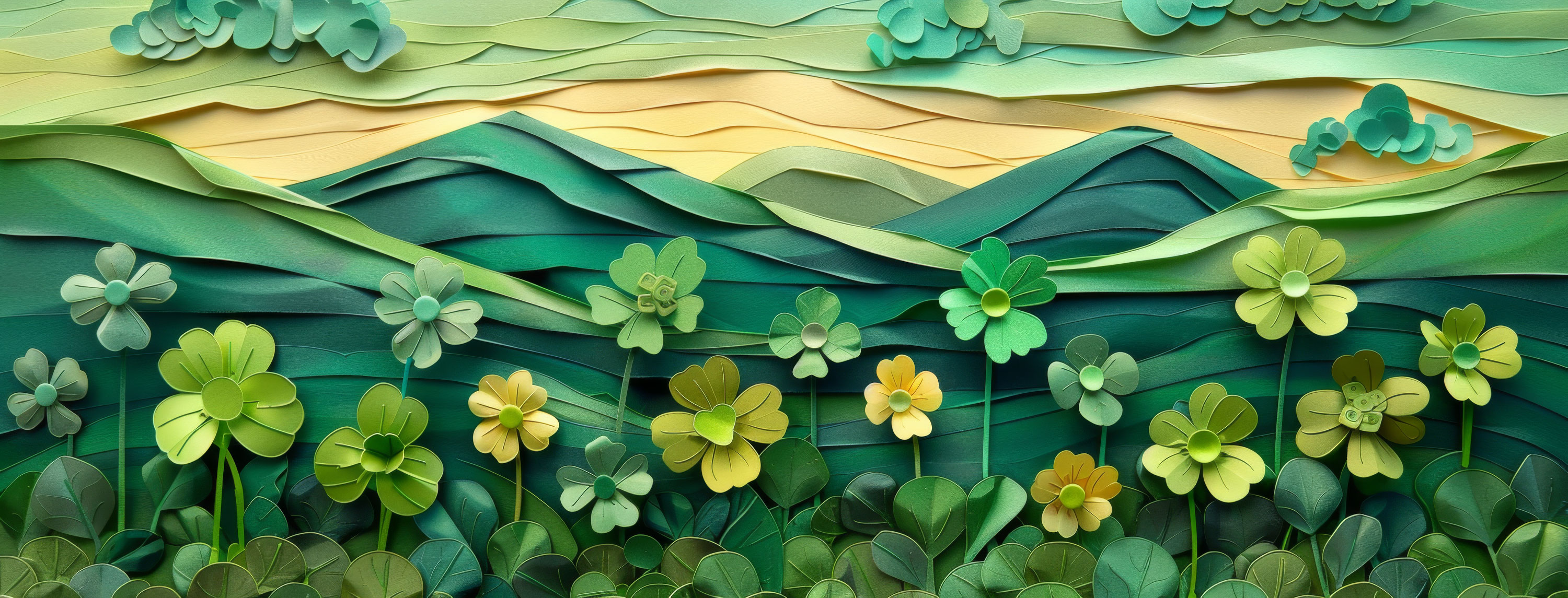 Preview for Layered-green-landscape-st-patricks-background-b5217