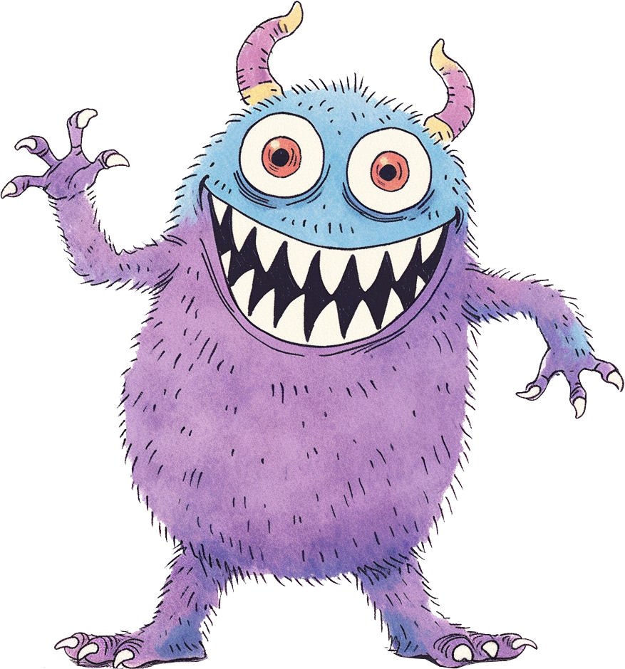 Preview for Cartoon-purple-monster-illustration-monsters-sticker-c93b8