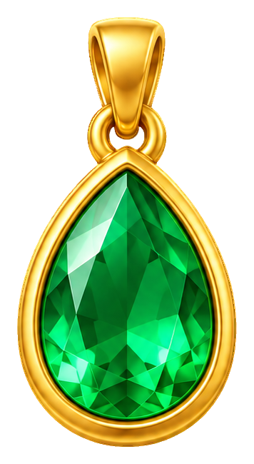 Preview for 3d Gem Treasures Emerald Pendant