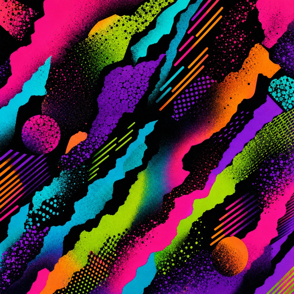 Preview for Blacklight Contrast Retro Background