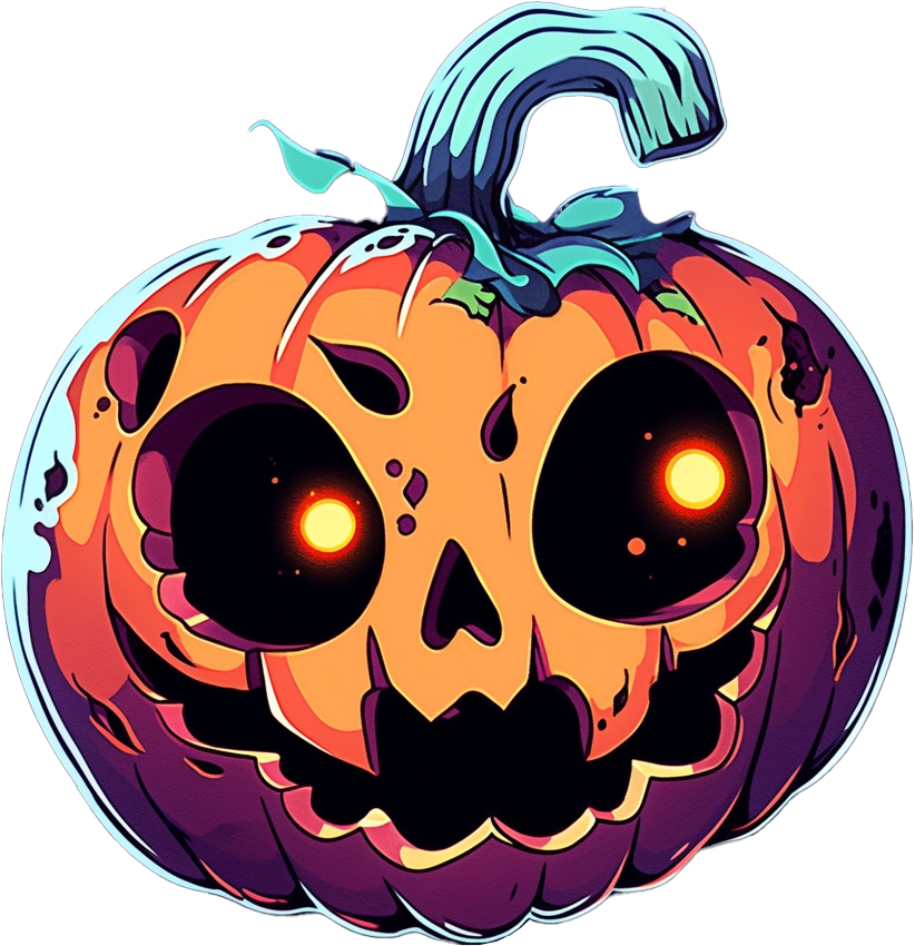 Preview for Halloween-jack-o-lantern-illustration-pumpkins-sticker-63fca