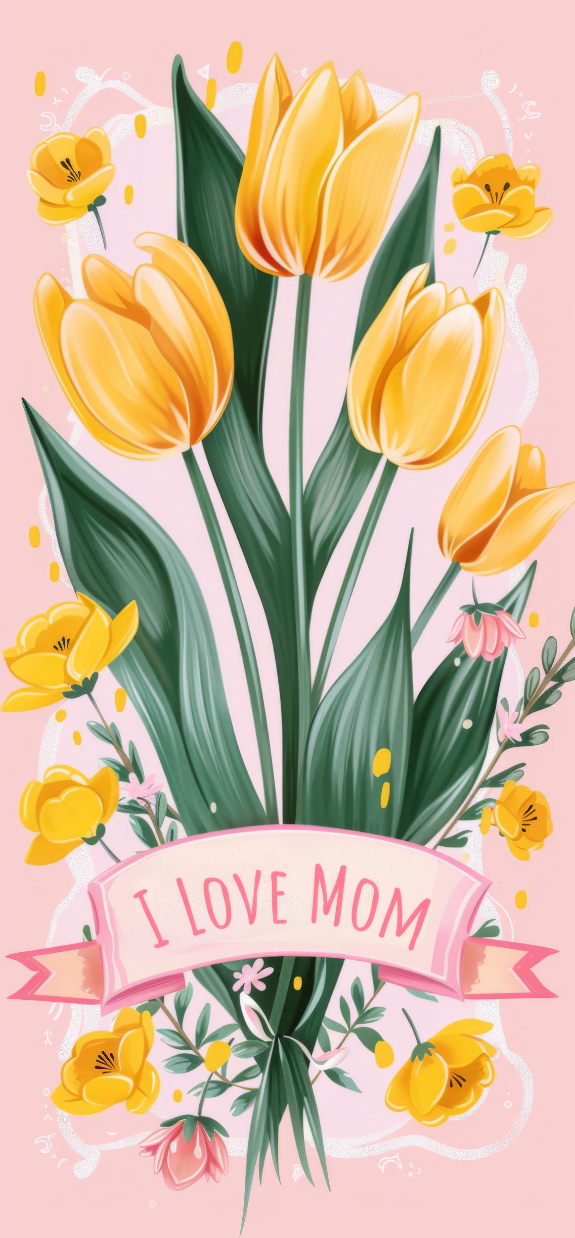 Preview for Yellow-tulips-mothers-day-card-background-8096c