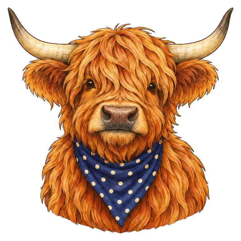 Preview for Highland Cow Bandana