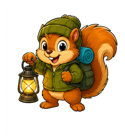 Preview for Camping Squirrel Sticker