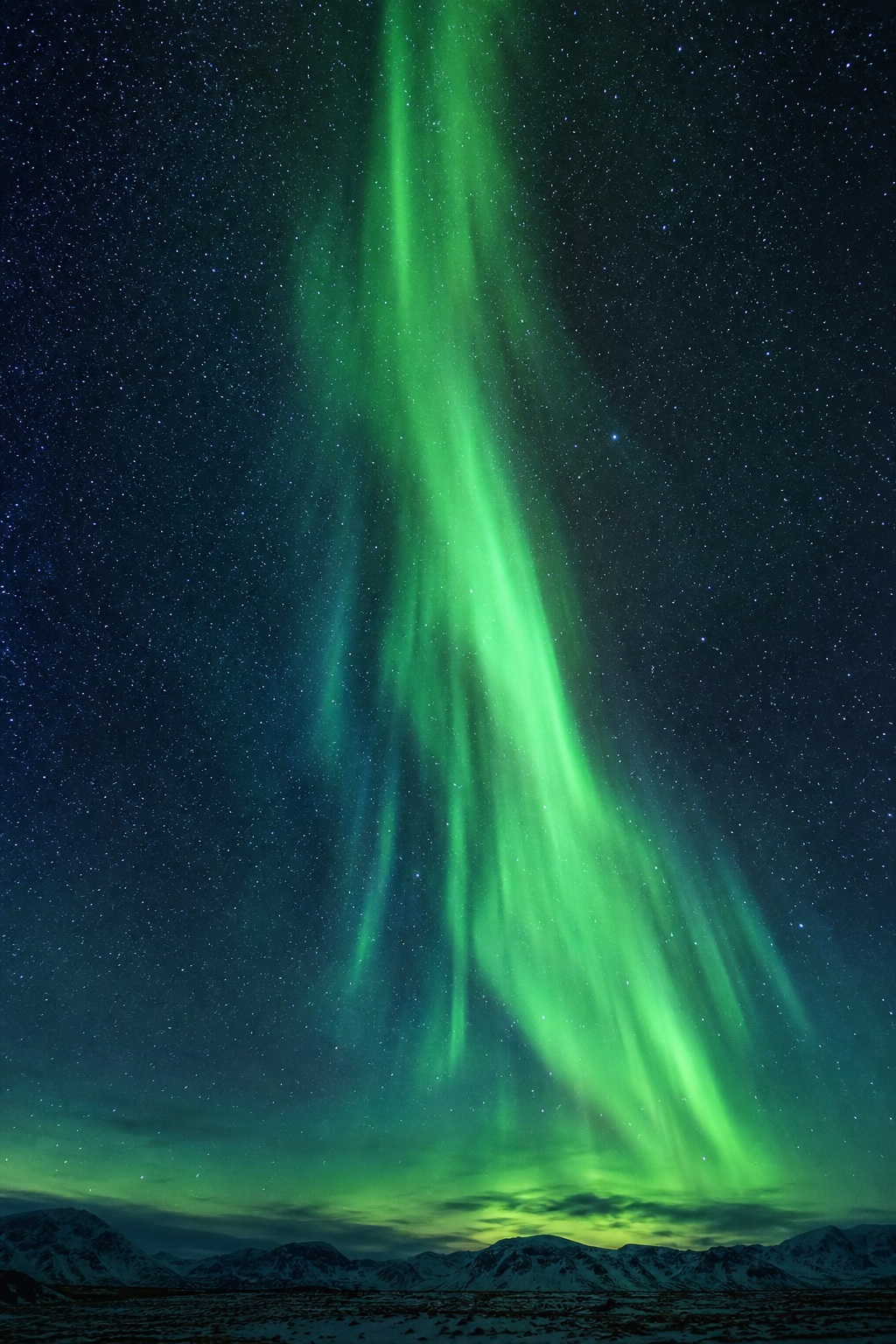 Preview for Green Aurora Night Sky Background