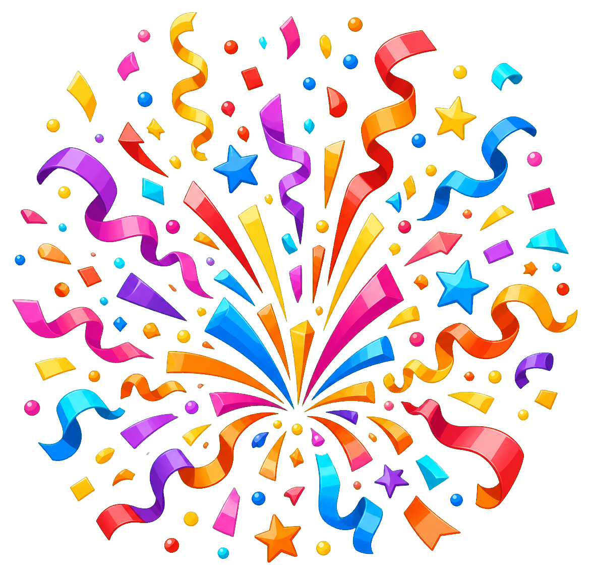 Preview for Colorful Confetti Explosion Sticker