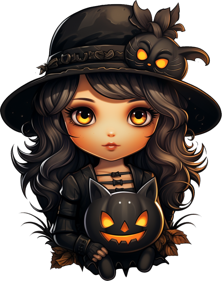 Preview for Halloween-cartoon-witch-black-cat-halloween-characters-sticker-11afe