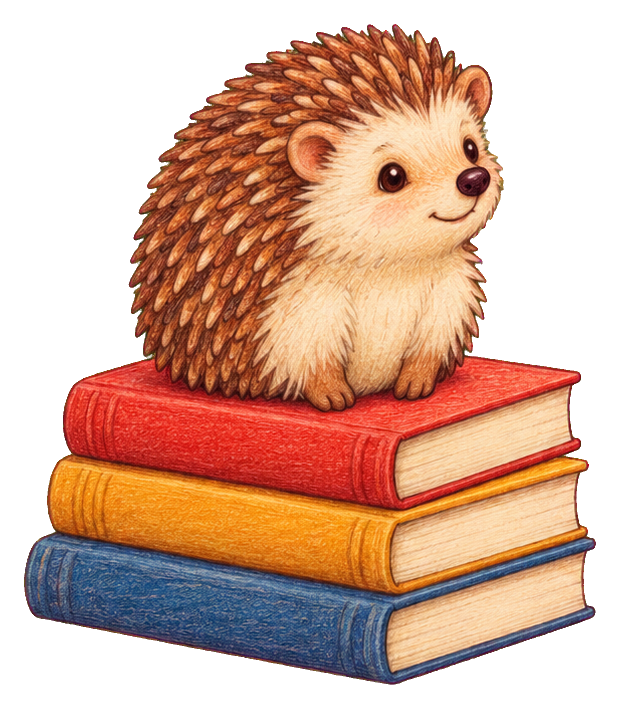 Preview for Woodland Hedgehog Book Stack