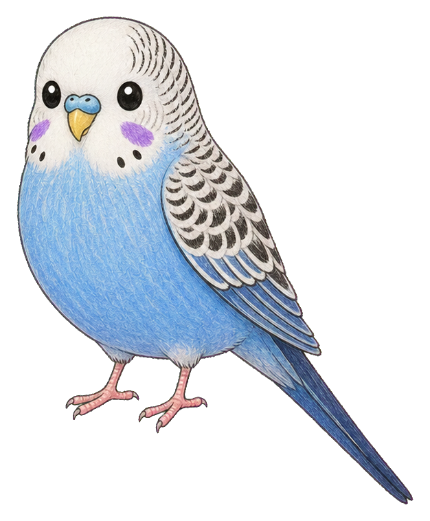 Preview for Budgerigar Kawaii Bird Sticker