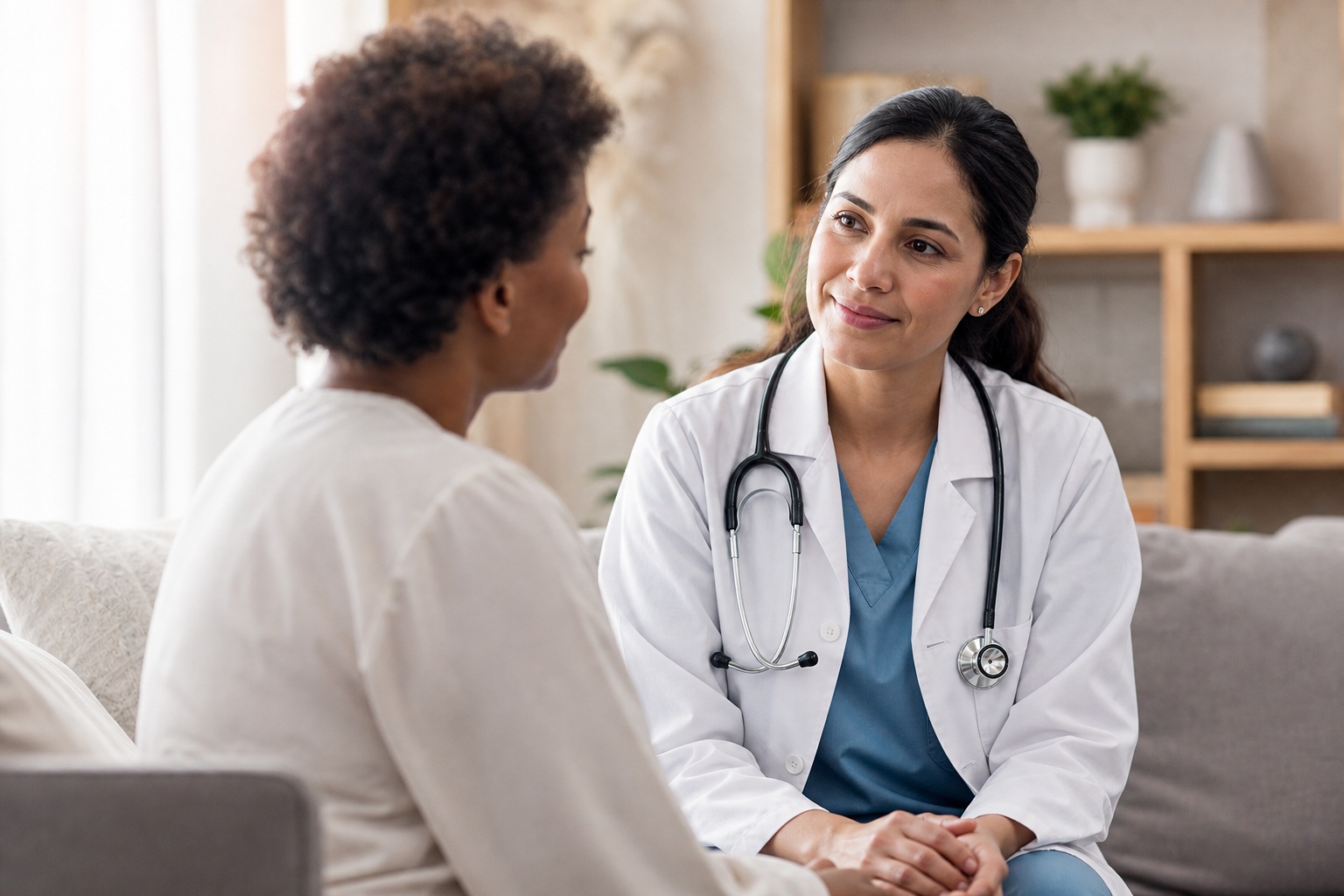Preview for Doctor Listening To Patient Stock Background