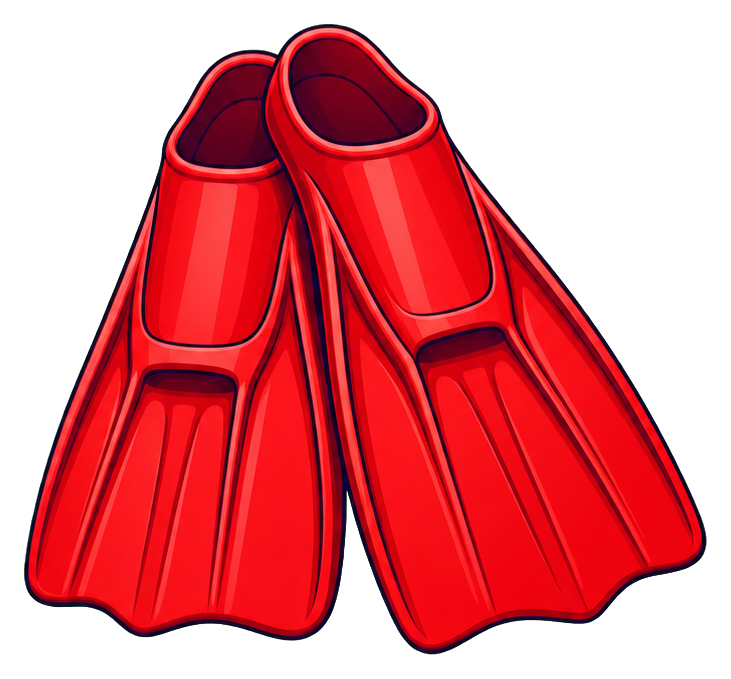 Preview for Swim Fins Sticker For Sports Designs
