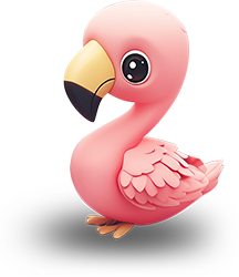 Preview for Pink-flamingo-illustration-animal-sticker-1ef49