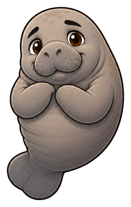 Preview for Tender Gray Manatee Sticker