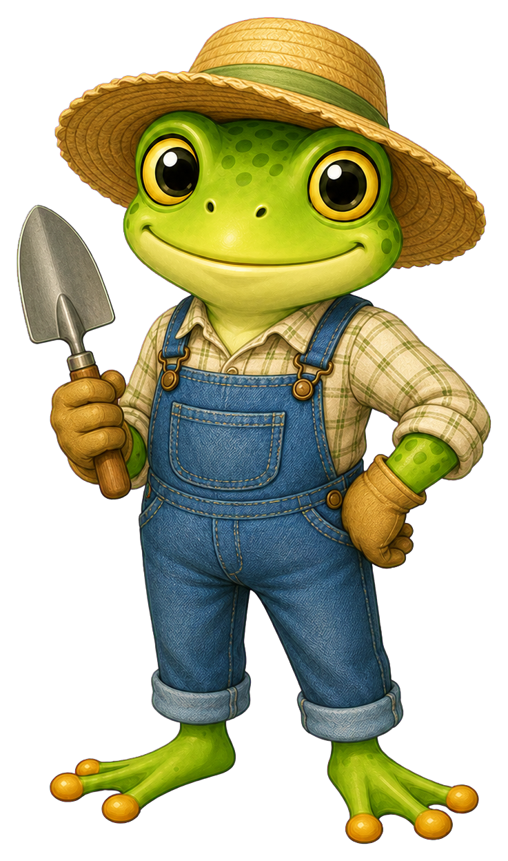 Preview for Frog Gardener Sticker Graphic