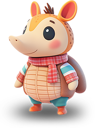 Preview for Cartoon-armadillo-character-design-sticker-fde82