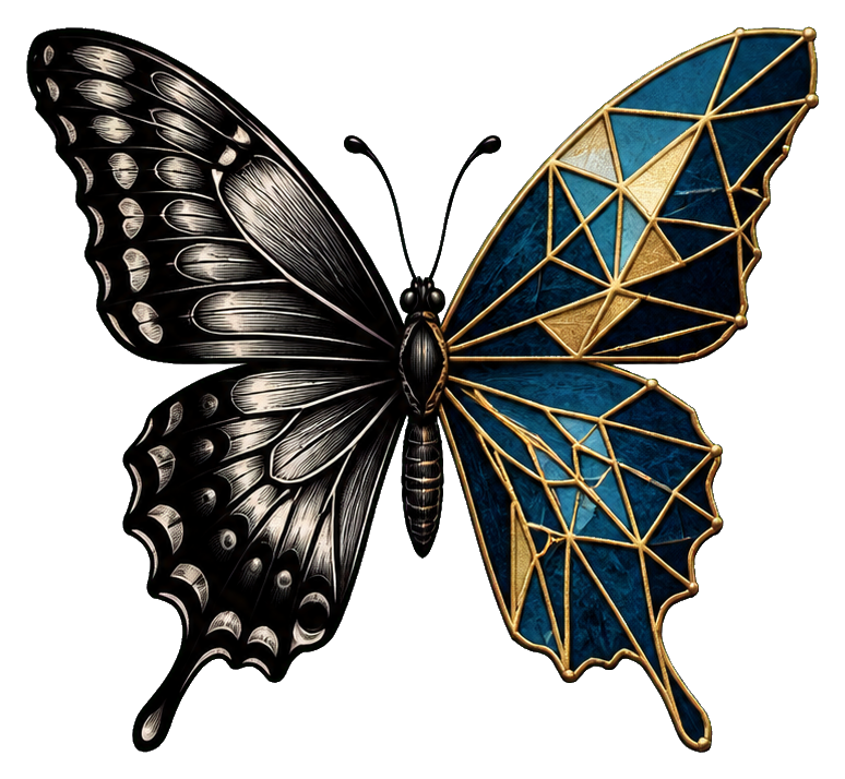 Preview for Split Natural Geometric Butterfly Sticker
