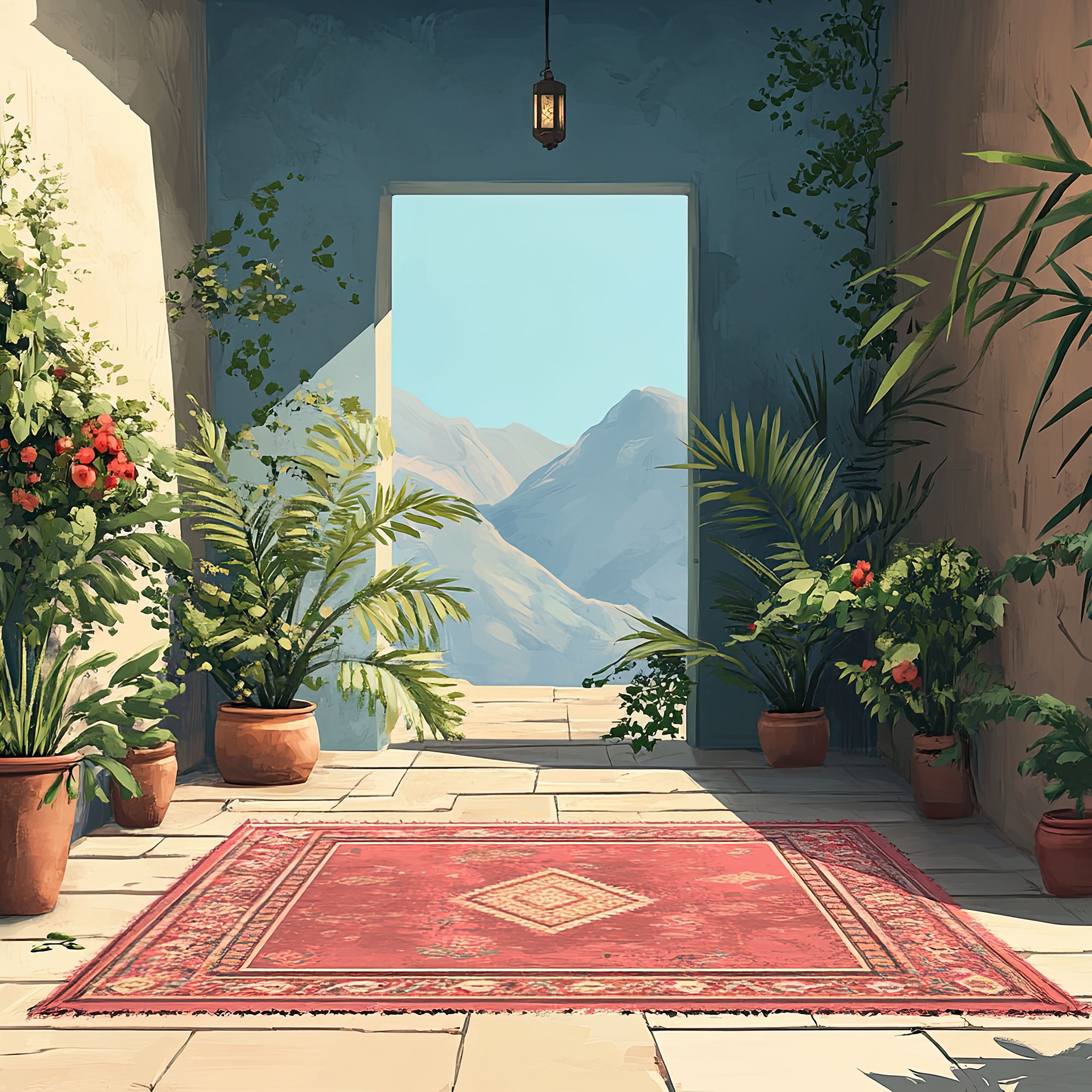 Preview for Serene-indoor-outdoor-oasis-interior-backdrop-background-0c907