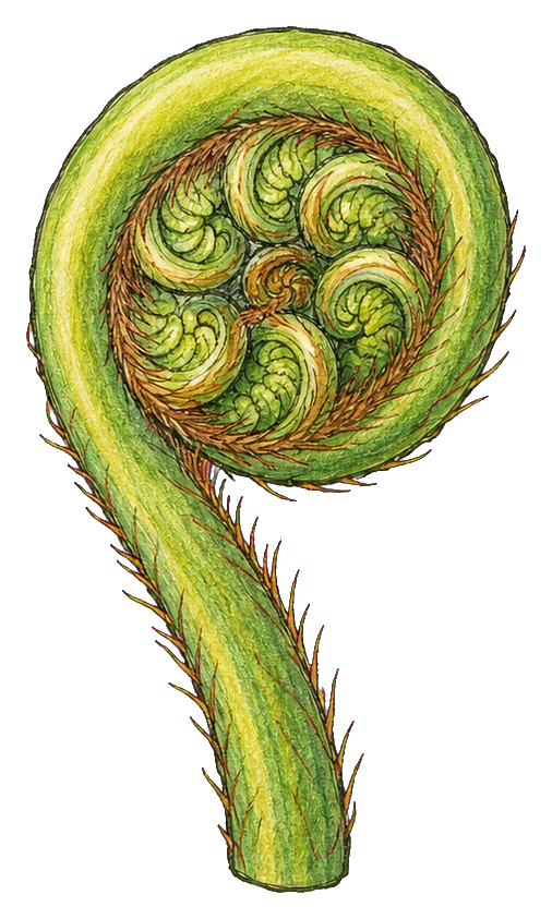 Preview for Curled Fern Fiddlehead Sticker