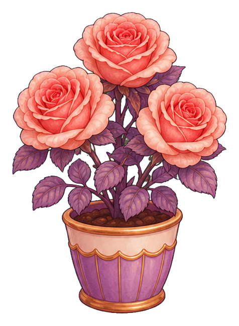 Preview for Potted Rose Sticker For Mother’s Day Designs
