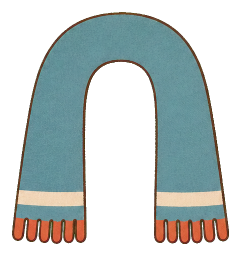 Preview for Dusty Blue Winter Scarf Sticker