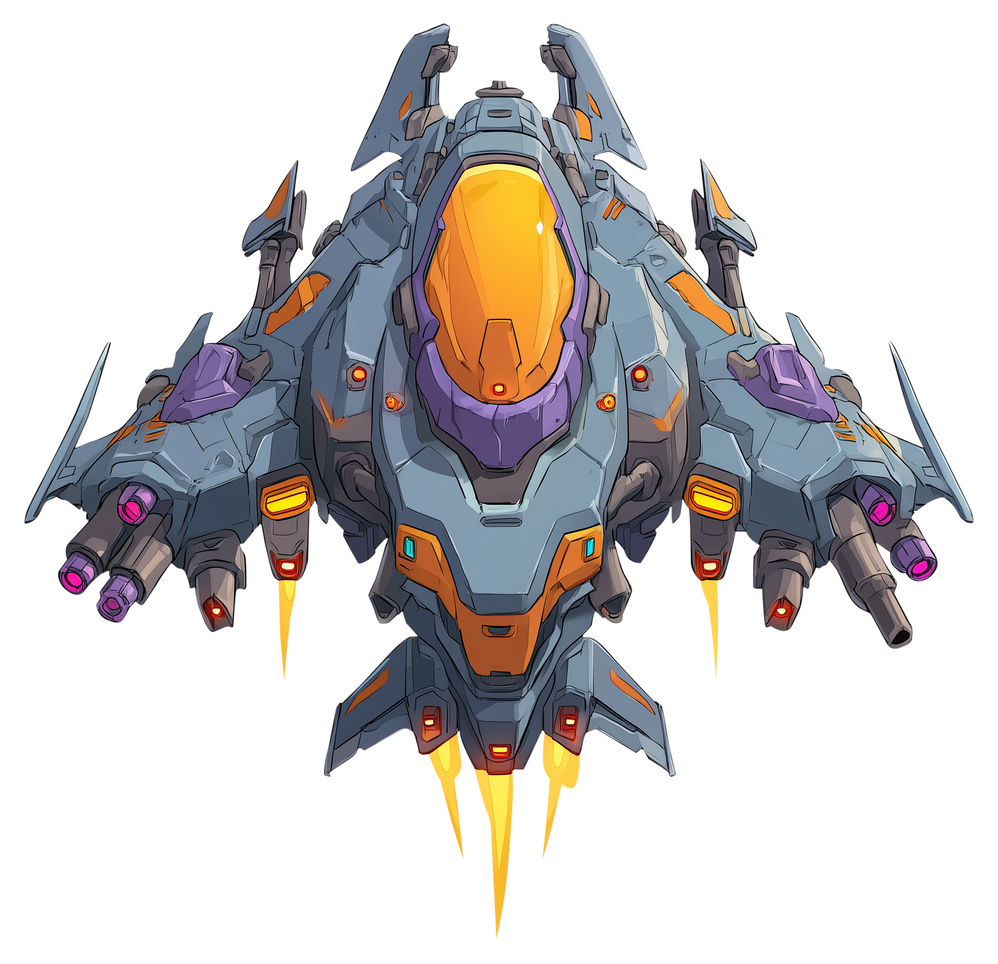 Preview for Futuristic-spaceship-pixel-art-sticker-9eb64