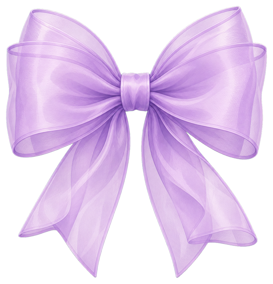 Preview for Lavender Organza Bow Sticker