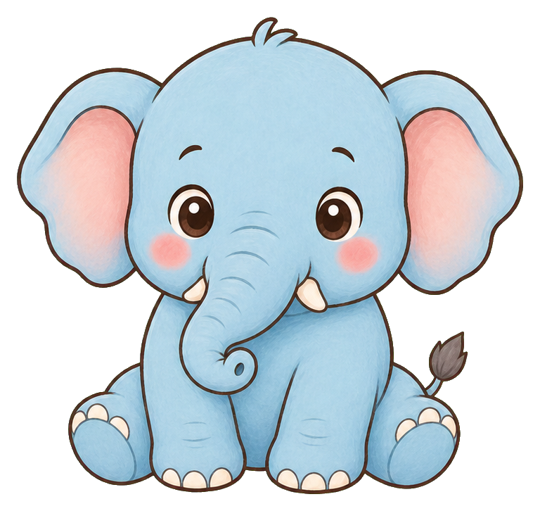 Preview for Gentle Elephant Sticker For Cute Designs